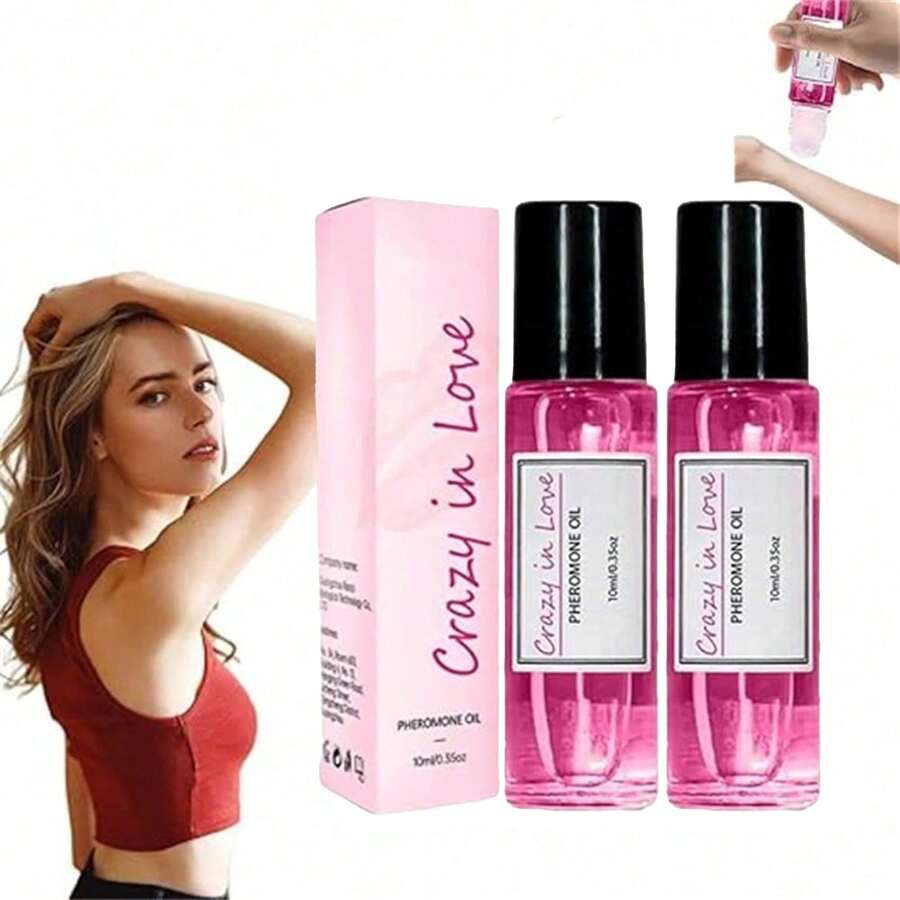 Crazy In Love Roll On Oil, Crazy In Love Perfume Long Lasting Portable Perfume, Pack Of 2 - 甜美風 - 查看 1