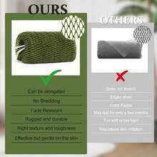 Bông tắm lưới châu Phi, Bông tắm tẩy tế bào chết chính hãng, Làm sạch sâu, Tẩy tế bào chết lâu dài, Sản phẩm tắm unisex, Bông tắm tẩy tế bào chết toàn thân, Loại bỏ tế bào chết, Thiết kế phẳng thuôn dài, Thích hợp cho lưng, chân và da đầu - Phụ kiện phòng tắm - màu xanh lá - Xem 7