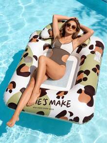 1 Ghế nằm bơm hơi, thiết kế lưng lưới với họa tiết da báo, thích hợp cho hồ bơi, bãi biển, tiệc mùa hè, phao bơm hơi, ghế nghỉ bơm hơi, thiết bị nổi bơm hơi. Bơm hơi cần được mua riêng. - Họa tiết da báo - Xem 9