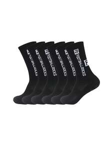 1 Pair Men's Football Socks, Mesh Sports Socks With "FS Football Socks" Letter Print, Suitable For Football Training, Matches, Outdoor Activities, One Size Fits Most - Multicolor - View 13
