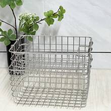 Stainless Steel Coffee Storage Basket, Multifunctional Handheld Metal Storage Basket For Coffee, Office Desk, Kitchen, Bar, Bathroom Organization, Home Decor, Can Hold Cosmetics, Perfume, Face Masks, No Assembly Required - Silver - View 2