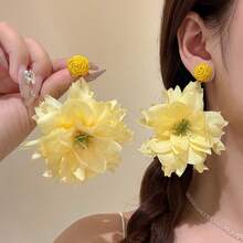 Women Jewelry Sets - Yellow Flower Earrings - View 8