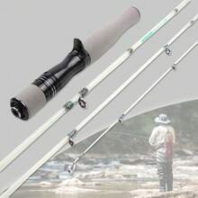SEACHASER 1.4米超轻型钓竿，UL调性，EVA舒适手柄，玻璃纤维材质，直柄和手枪式握把可选，小巧便携，灵敏竿尖，适合淡水垂钓 - 灰色 - 查看 2