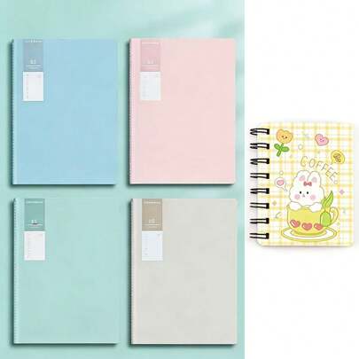 A5 Lined Notebook, Minimalist Stitched Notepad