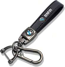 YUNHECHUHAI Car Keychain Compatible With Bmw Series Key Chain Ring Accessories For Man And Woman Interior Accessories Black - White - 查看 1