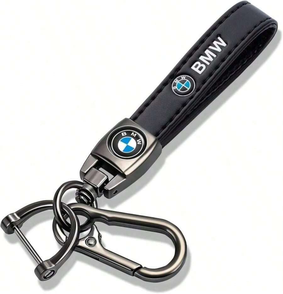 YUNHECHUHAI Car Keychain Compatible With Bmw Series Key Chain Ring Accessories For Man And Woman Interior Accessories Black - White - 查看 1