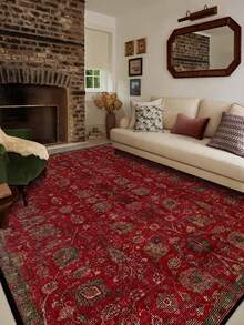 1 tấm thảm phong cách cổ điển, thảm hình chữ nhật bằng polyester truyền thống Boho giả mòn, dễ giặt, thích hợp cho phòng khách, hành lang, đầu giường, phòng khách, phòng ngủ, trang trí nhà cửa - Nhiều màu - Xem 11