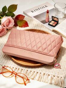 Charlotte Tilbury Materiel Pink Quilted Leather Storage Bag. Makeup Bag. New SS26 Fashion. Travel Essential. - Pink - View 10