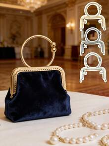 Armação de Bolsa Vintage de Metal com Alça, Alça Suave em Formato de O, Armação de Porta-Moedas Retrô para Projetos de Costura DIY, Ideal para Confecção de Clutches, Carteiras e Bolsas, Adequado para Entusiastas de DIY, Artesãos, Costureiras e Presenteadores, Perfeito para Projetos de Bolsas Feitas à Mão, Oficinas de Artesanato e Presentes Personalizados, Material de Liga Durável, Ferragens Versáteis de Bolsa para Criação de Bolsas Personalizadas - Multicolorido - Visão 4