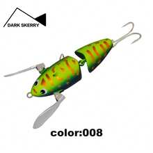 18g/82mm Multi-Section Floating Catfish Lure, Metal Wing Propeller Surface Bait, Can Add Glow Stick (Excluding Battery), Stable Swimming Posture, Targeting Catfish, Black Fish, Carp, Bass, Glow-In-The-Dark Fish Eye - Multicolor - View 13