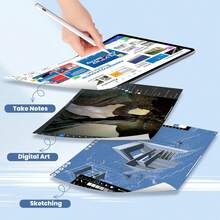 Bút cảm ứng tương thích với Apple A16 thế hệ thứ 10, bút cảm ứng sạc nhanh cho các dòng máy 2025-2018 A16/11-6th, Air 11"/13" M3/M2/5th-3rd, Pro 13"/11"/M4/12.9", Mini A17 Pro/6/5th. Có chức năng chống chạm lòng bàn tay và hỗ trợ độ nghiêng. - trắng - Xem 6