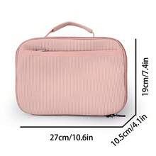 Large Capacity Insulated Lunch Bag (Suitable For Corduroy Material) - Handbag Suitable For Office, Camping And Picnic Scenes, Machine Washable Corduroy Material, Bento Storage - Multicolor - View 5