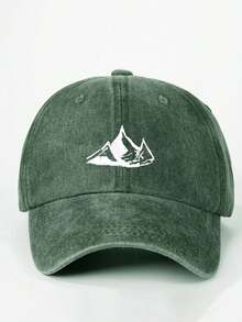 1pc Men's Mountain Embroidery Pattern Lightweight Breathable Adjustable Strap Baseball Cap, Suitable For Outdoor Leisure, Personalized Fashion, Beach, Camping, Travel, Daily And Formal Occasions - Machine Washable Unisex Baseball Cap,Summer,Holiday - Embroidered Mountain Baseball Cap - View 11