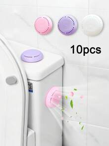 10Pcs Long-Lasting Scented Air Freshener,Deodorizer,Solid Air Freshener,With An Extra Outer Shell-Aromatic Solid Deodorizing Discs For Enhanced Freshness In Bathrooms,Toilets,Bedrooms,Closets,Cars And Home,Ideal For Odor Elimination. - Multicolor - View 2