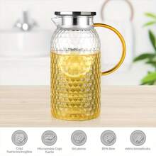 1.9L Glass Large Capacity Cold Water Pitcher + 1pc Cleaning Brush + 1pc Mixing Spoon - Transparent 1.9L Cold Water Pitcher + Accessories - View 6