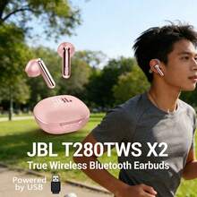 JBL T280TWS X2 无线蓝牙耳机，Type-C 充电，通话降噪，半入耳式音乐耳机 - 查看 1