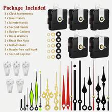 Bộ 5 bộ máy đồng hồ thạch anh êm ái được nâng cấp, chiều dài trục: 1 cái 13mm, 2 cái 16mm, 2 cái 22mm, 7 bộ kim đồng hồ, dùng để sửa chữa, thay thế đồng hồ và tự làm. - 1PC - Xem 13