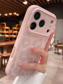 猎豹纹时尚粉色豹纹手机壳，兼容 17 Pro Max/17 Pro/16 Pro Max/16 Pro/15 Pro Max/11 Pro/12 Pro/13 Pro/14 Pro Max/12 Pro/13 Pro/14 Pro Max，全包防摔软壳，简约创意 - 粉紅色豹紋 - 查看 1