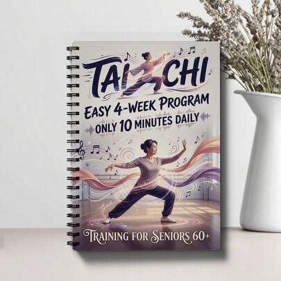 1 Cuốn sách Thái Cực Quyền Đi Bộ Nâng Cao | Kế hoạch 28 ngày, luyện tập 10 phút mỗi ngày, các động tác minh họa nâng cao giúp cải thiện thăng bằng và vượt qua nỗi sợ té ngã | Bìa mềm, gáy xoắn