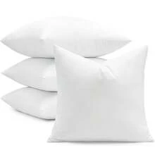 2 Pack Natural Feather Down Throw Pillow Inserts, Couch Cushion, Sham Stuffer,  Square Polyester White Decorative Pillows For Couch Bed Sofa Patio Furniture-14*22in/20*20in/22*22in/24*24in - 白色 - 查看 18
