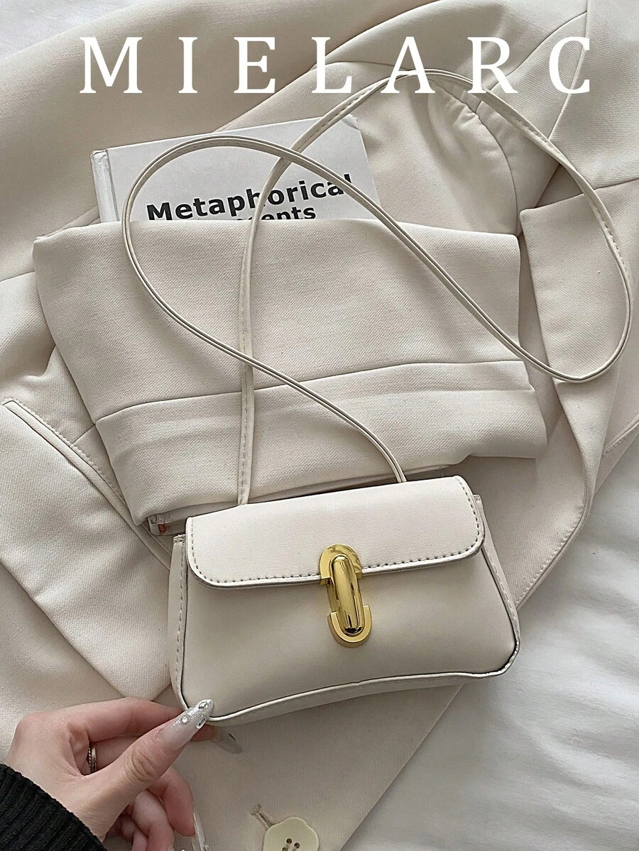2026 New Mini Baguette Bag With Clasp, Retro Chic Underarm Shoulder Handbag, French Stylish Crossbody Tote