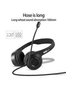 Lenovo Trådbundet headset med professionell brusreducering, enkelsidig roterbar mikrofon, trasselfri kabel, kompatibel med datorer, bärbara datorer, surfplattor och mobiltelefoner, USB/3,5 mm/Type-C-gränssnitt. - Visa 7