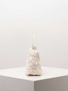 Túi đính sequin, túi đính ngọc trai, túi dự tiệc dạ hội, túi dự tiệc, túi váy dạ hội, phụ kiện dạ hội, đồ dùng đám cưới, ví nữ thanh lịch, quà tặng nữ (mẫu ngẫu nhiên) - Màu be - Xem 5