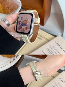 编织格纹表带,兼容 Series 1/2/3/4/5/6/7/8/9/10/SE/Ultra,适用于 38mm、40mm、41mm、42mm、44mm、45mm 和 49mm 表盘,舒适透气,尽显奢华优雅。 - 綠色 - 查看 2
