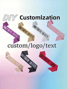 Customizable Glitter Name Logo Shoulder Strap - Ideal For Birthday Celebrations, Party Decorations, Pageants, Weddings, Bachelorette Parties, Anniversaries - Multicolor - View 5