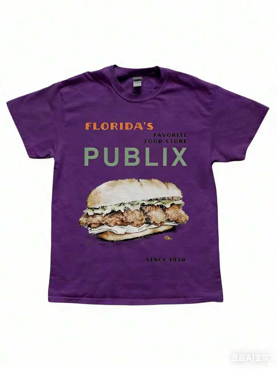 Cozy Publix Shirt, Pub Sub Vintage StyleShirt, Publix Sub Fans, Floridas FavoriteGrocery Store, Florida SupermarketMenswear Top Underwear Tshirt - 紫色 - 查看 1
