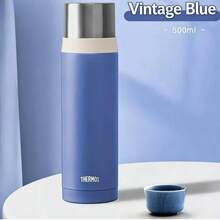 500ml Portable Vacuum Insulated Water Bottle With Cup Lid - 1pc - View 7