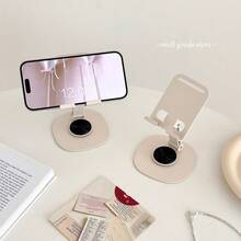 1pc Fashionable 360 Degree Rotatable Foldable Metal Phone Stand, Suitable For Smartphones, Tablets And Other Devices - Multicolor - View 8