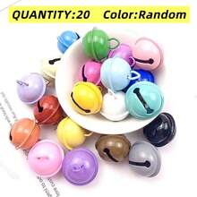 10 Peças Sinos Metálicos Coloridos Pintados, 22mm de Diâmetro, Acessórios de Joalheria de Natal DIY, Chaveiros, Pendentes, Sinos Coloridos Atacado, Decoração Suspensa DIY, Sinos Pequenos de Estimação Cartoon - Tamanho único, cor aleatória - Visão 15