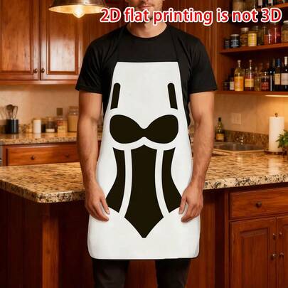 1 chiếc tạp dề liền thân ngộ nghĩnh, thiết kế tối giản đen trắng, tạp dề nấu ăn bền chắc, phù hợp cho thợ làm bánh, thợ trang trí bánh, người đam mê nướng BBQ, người làm vườn, thợ sơn, thợ làm móng - Món quà hoàn hảo cho đầu bếp gia đình và chuyên nghiệp.