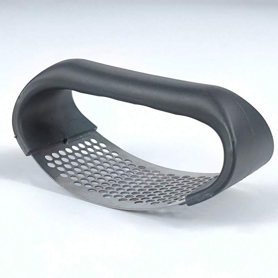 JIASLING 2pc 304 Stainless Steel Garlic Press - Rocker Metal Garlic Mincer, Washable, Chopper, Masher For Kitchen Gadgets - Silver - View 1