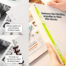 10pcs Double Ring Binder Clips, Office File Organizer Notebook, Suitable For Student Exam Papers And Document Management, Applicable For Office And School Use - Sets - View 6