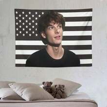 1PC Actor Mason Thames American Flag Wall Ornament, Patriotic Decorative Tapestry, Suitable For College Dormitories, Bedrooms, Living Rooms, Perfect Gifts For Drama Fans - 多彩的 - 查看 6