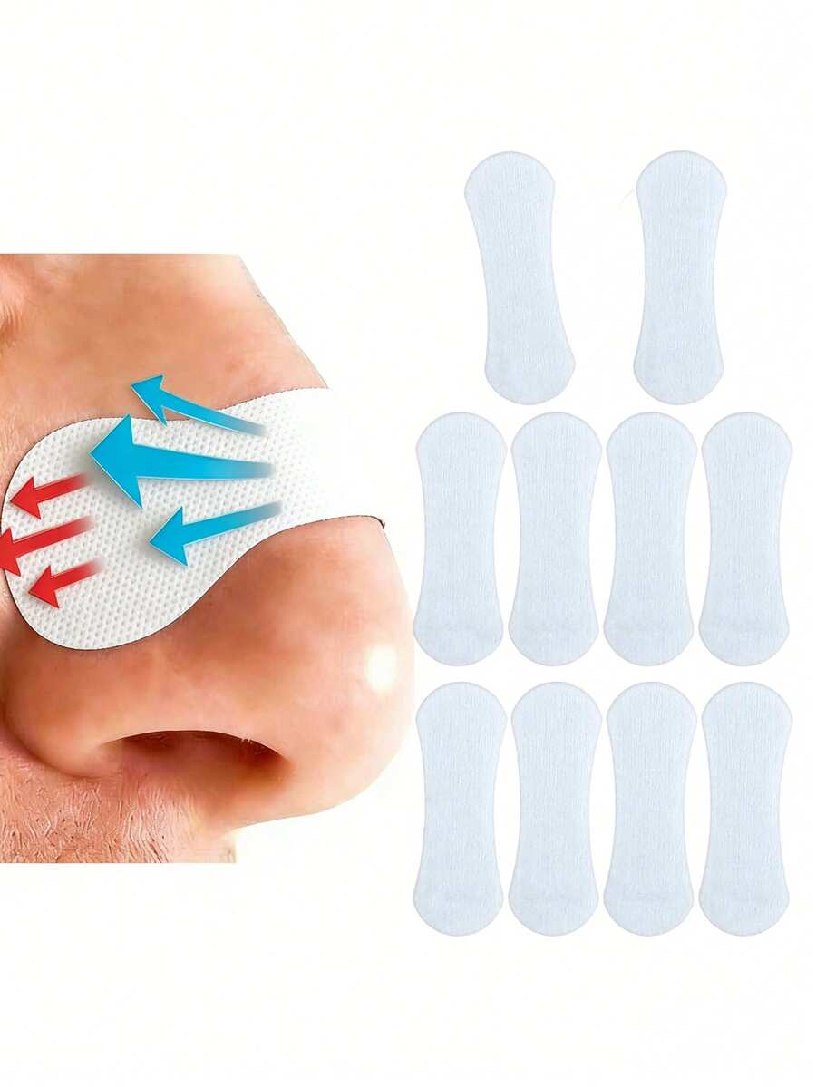 50/25/15/5pcs Multi-Function Dilator Strips, Designed To Assist With Sleep And Snoring Reduction. Suitable For Daytime And Nighttime Use, Helps Facilitate Smooth, Unobstructed Breathing. - 白色 - 查看 1