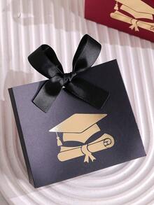 Juego de 3 cajas de regalo de graduación, esquema de colores blanco rojo verde, caja de dulces para fiesta de temporada de graduación, caja de regalo de celebración de graduación 2026 Feliz de ser graduado, caja de almacenamiento de decoración de ceremonia de graduación, opción de regalo exquisita - Ver 8