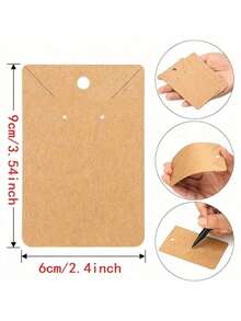 10/50/100 piezas Tarjetas organizadoras y expositoras de joyas para aretes, collares y pulseras - Multicolor - Ver 7