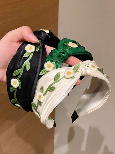 1 chiếc băng đô vải thêu nơ bản rộng mới, kiểu dáng vương miện cao, thích hợp sử dụng hàng ngày, che tóc bạc, dùng khi rửa mặt, tạo kiểu tóc búi cao, có thể làm quà tặng cho bạn gái, thời trang hàng ngày, ở nhà, chăm sóc da, phù hợp cho mọi mùa, quà tặng cho ngày lễ, chụp ảnh ngoài trời, kỳ nghỉ biển, phụ kiện đầu xuân, dễ tạo kiểu, vật dụng thiết thực!