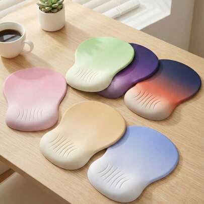 Ergonomics Memory Foam Foam Mouse Pad Gradient Simple Wrist Mouse Pad Office Thickened Non-Slip Silicone Bottom Mouse Pad