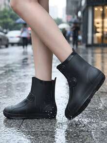 Waterproof Shoe Covers, Washable Anti-Slip Thick Durable Shoe Covers With Buttons, Snow Boots Covers, For Women/Men - Rain Boot Covers - View 2