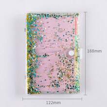 优雅闪光封面A6笔记本，油画质感日记本，学生便签本，粉丝收藏册 - 活頁本 - 查看 8