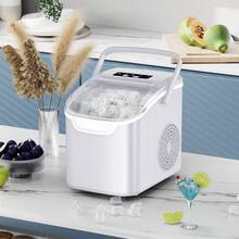 Havato Countertop Ice Maker 9 Bullet Ice Cubes In 6 Mins, 26.5lbs/24Hrs, Ice Maker Machine With Self-Cleaning, Basket And Scoop For Home Office Kitchen Bar Party, White - US A Type Plug(110-127V) - View 4
