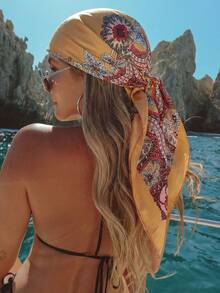 1 chiếc khăn in họa tiết tối giản, khăn trùm đầu thời trang mùa xuân mới dành cho nữ, có thể dùng làm thắt lưng, trang trí túi xách, ruy băng, băng đô hoặc khăn quàng cổ, lựa chọn lý tưởng để tôn lên vẻ ngoài của bạn. - Đỏ - Xem 20