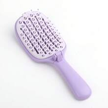 1pc DailyGard Foldable Self-Cleaning Hair Brush | One-Pull Hair Removal, Smooth Without Pulling, Convenient Foldable Design, Dry & Wet Use, Suitable For Straight & Curly Hair, ABS Plastic Handle, Nylon Bristles - Pink-1Pc - View 8