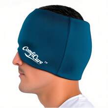 Solid Gel Ice Pack Hat, Multipurpose Solid Gel Cold/Hot Compress Eye Mask, Sleep Cold Compress Face Mask, 360° Cooling Gel Face Mask, Soft & Skin-Friendly Unisex - Navy Blue - View 6