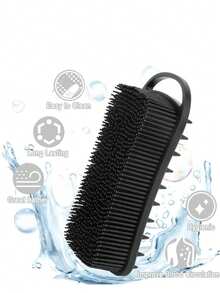 Solid Color Silicone Bath Brush, Suitable For Bathroom Skin Cleansing - Multicolor - View 6