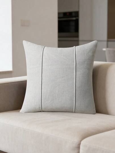 1/2 Piezas Funda de almohada estilo rústico de unicolor y diseño simple para cubierta de almohada cuadrada, decoración para sala de estar, dormitorio, sofá, hogar y cojín de coche (sin relleno de almohada)